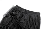 Gothic Court Floral Pleated Tulle Maxi Skirt KW422