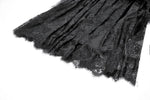 Gothic Court Floral Pleated Tulle Maxi Skirt KW422
