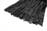 Gothic Court Floral Pleated Tulle Maxi Skirt KW422