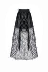 Gothic Court Mesh Lace High-Low Skirt KW423