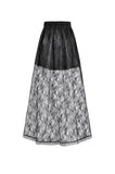 Gothic Court Mesh Lace High-Low Skirt KW423