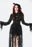 Gothic Court Mesh Lace High-Low Skirt KW423
