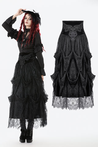 Gothic Corset High-Waist Layered Cake Skirt KW424