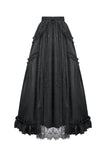 Silken Mist Rose Baroque Lace Layered Maxi Skirt KW429BK - Gothlolibeauty