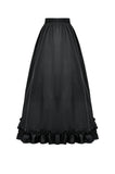 Silken Mist Rose Baroque Lace Layered Maxi Skirt KW429BK - Gothlolibeauty