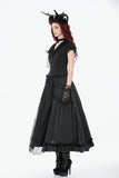 Silken Mist Rose Baroque Lace Layered Maxi Skirt KW429BK - Gothlolibeauty