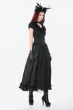 Silken Mist Rose Baroque Lace Layered Maxi Skirt KW429BK - Gothlolibeauty