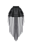Gothic Tailed Sheer Mesh Petticoat Skirt KW431 - Gothlolibeauty