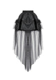 Gothic Tailed Sheer Mesh Petticoat Skirt KW431 - Gothlolibeauty