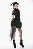 Gothic Tailed Sheer Mesh Petticoat Skirt KW431 - Gothlolibeauty