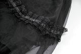 Gothic Tailed Sheer Mesh Petticoat Skirt KW431 - Gothlolibeauty