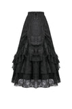 Vintage Gothic Lace Layered Maxi Skirt KW432 - Gothlolibeauty
