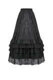 Vintage Gothic Lace Layered Maxi Skirt KW432 - Gothlolibeauty