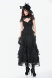 Vintage Gothic Lace Layered Maxi Skirt KW432 - Gothlolibeauty