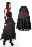 Dark Spliced Lace Maxi Skirt KW433 - Gothlolibeauty