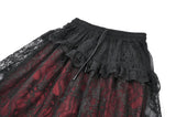 Dark Spliced Lace Maxi Skirt KW433 - Gothlolibeauty