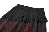 Dark Spliced Lace Maxi Skirt KW433 - Gothlolibeauty