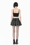 Punk Double Belt Pleated Skirt KW437