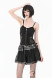 Gothic Lace Chain Cross Mini Skirt KW438