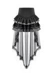 Gothic Punk Vintage Layered Mesh Tail Skirt KW439