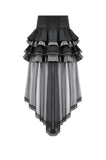 Gothic Punk Vintage Layered Mesh Tail Skirt KW439