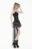 Gothic Punk Vintage Layered Mesh Tail Skirt KW439