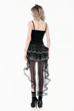 Gothic Punk Vintage Layered Mesh Tail Skirt KW439