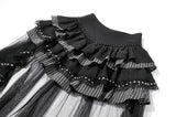 Gothic Punk Vintage Layered Mesh Tail Skirt KW439