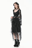 Gothic Shadow Mist Layered Mesh Long Skirt KW440