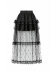 Goth Lolita Diamond Lace Patchwork Layered Tutu Skirt KW450