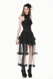 Goth Lolita Diamond Lace Patchwork Layered Tutu Skirt KW450