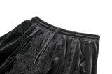 Gothic Velvet Skirt with Baroque Guipure Lace, Ruched Sides and Mystery Red Underskirt KW457