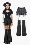 Punk Convertible Shorts with Grommet Straps and Zipper Leggings PW136