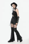 Punk Convertible Shorts with Grommet Straps and Zipper Leggings PW136