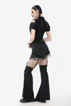Punk Convertible Shorts with Grommet Straps and Zipper Leggings PW136