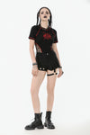 Asymmetry Rivet Punk Shorts with Leg Strap PW141