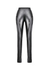 Punk Snakeskin Cut-Out PU Leather Pants PW143