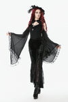 Gothic Appliqué Velvet Flared Pants PW146