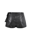 Low-Waist Tactical Punk Skirt-Pants with Asymmetric Pleated Belt PW148 - Gothlolibeauty