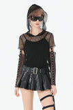 Low-Waist Tactical Punk Skirt-Pants with Asymmetric Pleated Belt PW148 - Gothlolibeauty