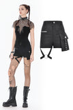 Punk Metal Utility Shorts PW150 - Gothlolibeauty
