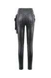 Punk Asymmetric Stud Detail Pants PW151 - Gothlolibeauty