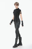 Punk Asymmetric Stud Detail Pants PW151 - Gothlolibeauty