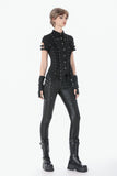 Punk Asymmetric Stud Detail Pants PW151 - Gothlolibeauty