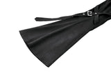 Dark Rift - Gothic Punk Mesh Patchwork Cutout Buckle Flare Pants PW154