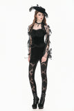 Velvet Night - Gothic Retro Palace Embroidery Sheer Lace Patchwork Slim Leggings PW155