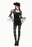 Velvet Night - Gothic Retro Palace Embroidery Sheer Lace Patchwork Slim Leggings PW155
