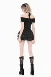 Punk-Lolita Bloomer Shorts with Tiered Organza Ruffles and Lace-Trimmed Cake Silhouette PW158