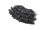 Punk-Lolita Bloomer Shorts with Tiered Organza Ruffles and Lace-Trimmed Cake Silhouette PW158