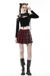 Punk mesh sexy shoulder T-shirt TW474